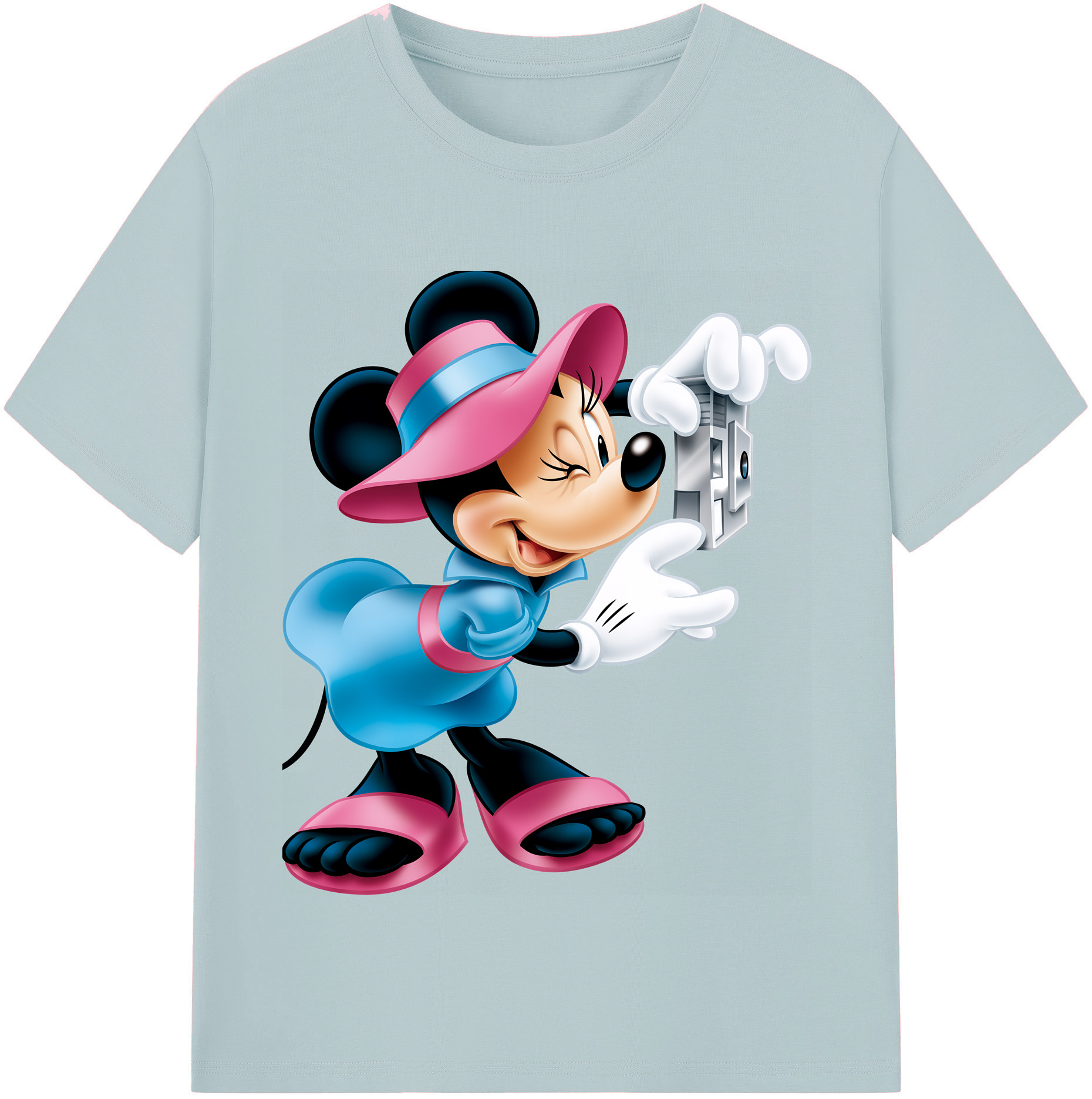 （画像用） ミッキーマウス Mickey Mouse 綿100％半袖Tシャツ（フロントプリント）